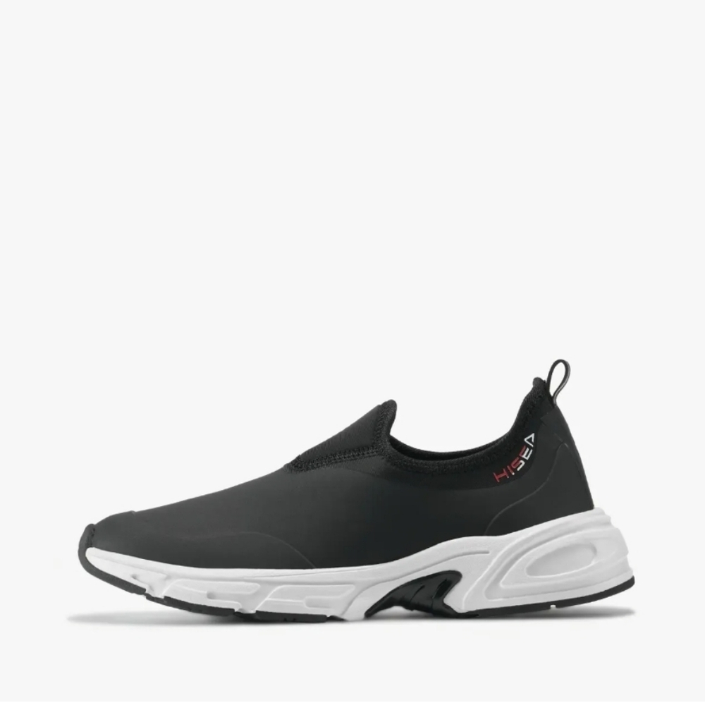 HISEA Black Women's Slip-On Lightweight Waterproof Walking Sneakers